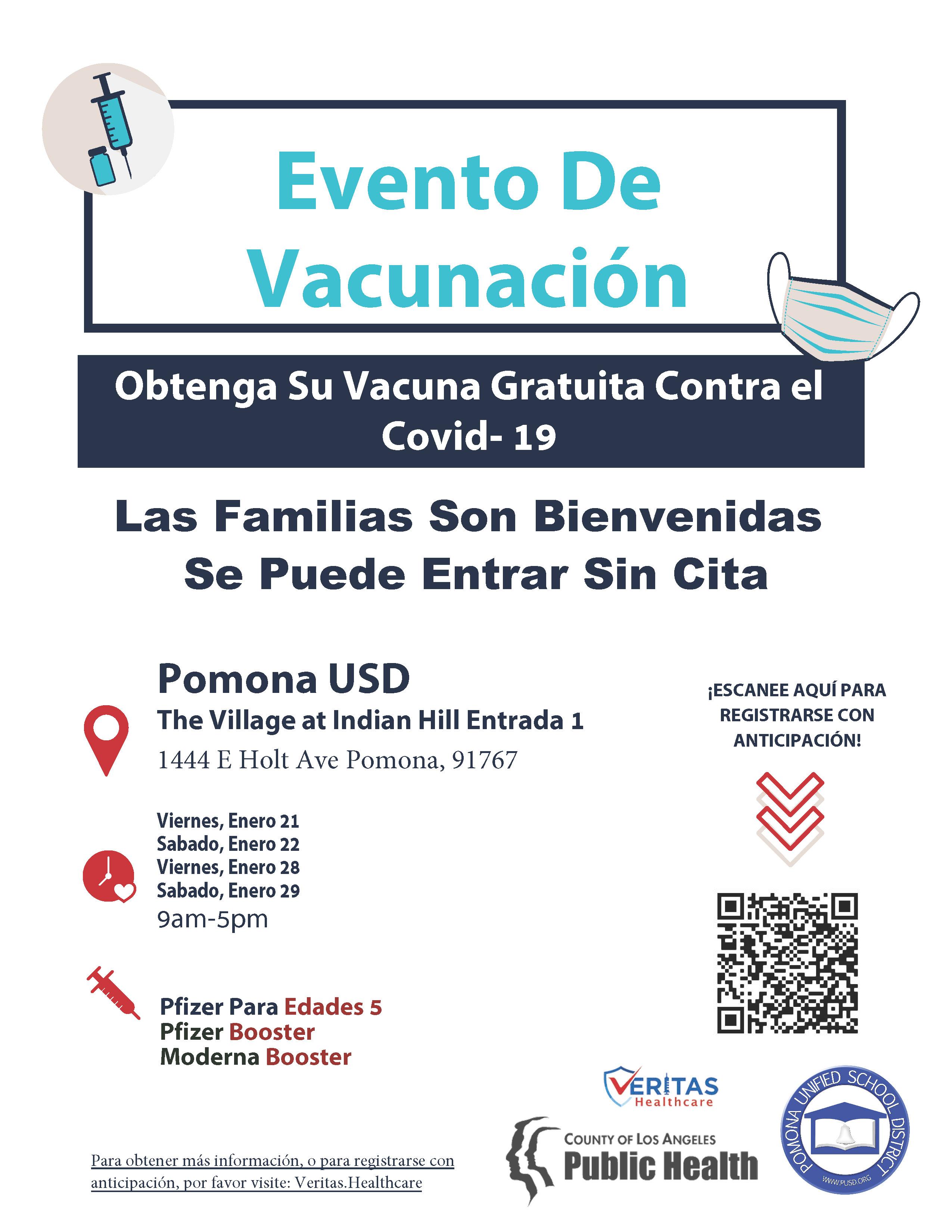 Mobile Vaccine Clinic Events January 21st, 22nd, 28th, and 29th